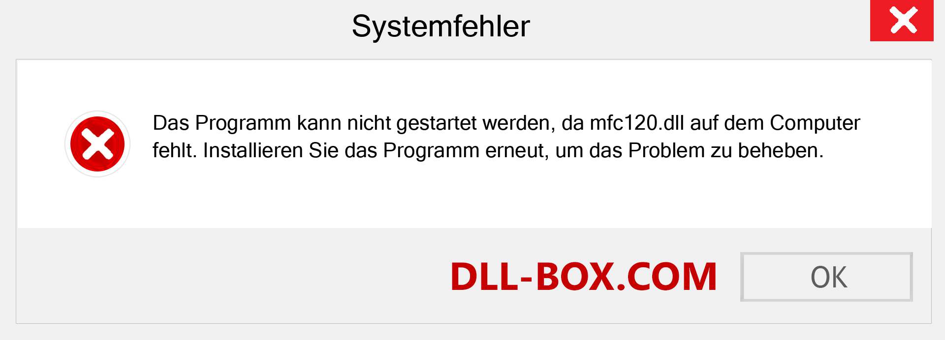 mfc120.dll-Datei fehlt?. Download für Windows 7, 8, 10 - Fix mfc120 dll Missing Error unter Windows, Fotos, Bildern